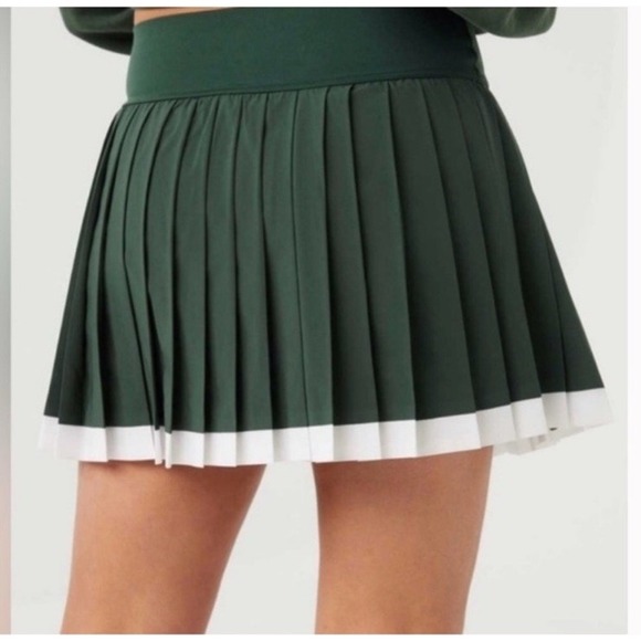 Offline by Aerie Pleated Tennis Skirt Forest Green Women's Large Pickleball - Picture 2 of 9